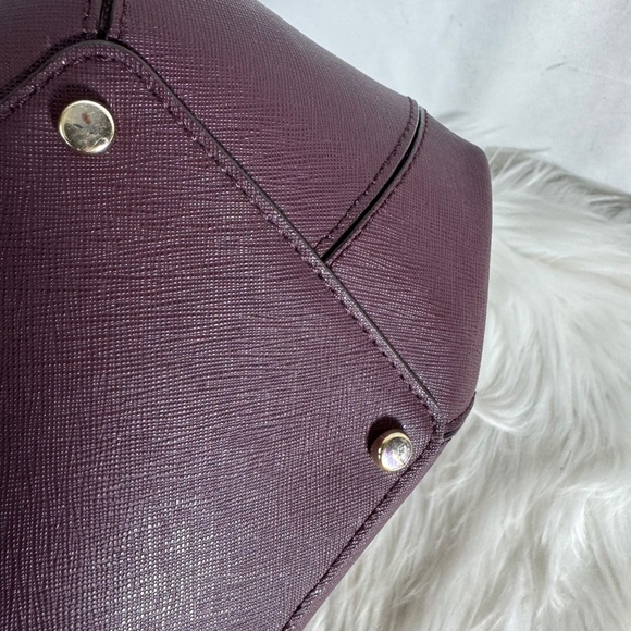 Kate Spade Cove Street Ariel 100% Cow Leather Mahogany Plum Tote *SEE NOTES* - Picture 5 of 12